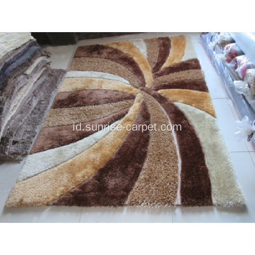 Sutra &amp; Maladori Shaggy dengan Desain Denda Karpet